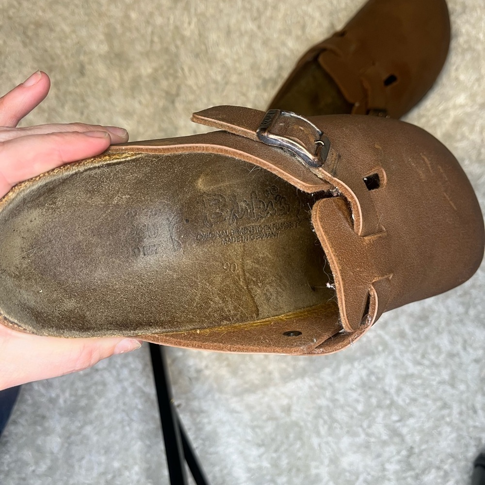 Birkenstock Birki’s Boston Brown Leather Clogs - Picture 3 of 13